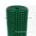 Rouleau de maille métallique en revêtement en PVC vert